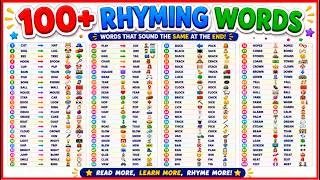 Thumbnail: Full list of 100+ Rhyming Words  🤔 | What are rhyming words |Learn with examples| Rhyming words list
