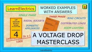 Thumbnail: VOLTAGE DROP MASTERCLASS – CALCULATE FOR SINGLE POINT AND DISTRIBUTED LOADS – RADIAL AND RING