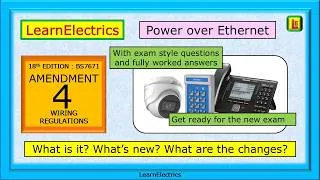 Thumbnail: POWER OVER ETHERNET – 18th EDITION AMENDMENT 4 – WHAT IS IT – WITH EXAM QUESTIONS AND WORKED ANSWERS
