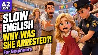 Thumbnail: SHE Took the Toy Car… Then the Police Came! 😱 | Easy English Listening A2 Level Practice