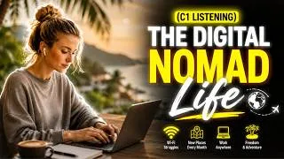 Thumbnail: (C1 English Listening) The Digital Nomad Life | Working While Traveling the World