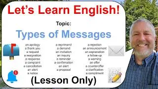 Thumbnail: Let's Learn English! Topic: Types of Messages! 📫🔔📝 (Lesson Only) TOEIC TOEFL IELTS Prep