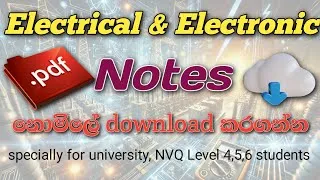 Thumbnail: Electrical & Electronic Notes PDF Download FREE | Sinhala @Ashinmihiranga