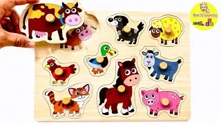Thumbnail: Learn Farm Animals for Kids with Fun Puzzle | Animal Names & Sounds Video for Toddlers 