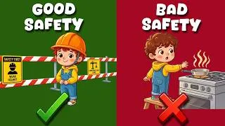 Thumbnail: GOOD SAFETY vs BAD SAFETY | Good Safety Habits for Kids | Good and Bad Habits