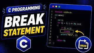 Thumbnail: Break Statement in C Programming | Explained with Loops, Infinite Loops & Nested Loops
