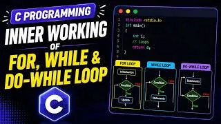 Thumbnail: Internal Working of For, While & Do While Loops in C | Explained with Examples
