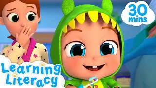 Thumbnail: Only Ten More Minutes | Little Angel 😇 | 🔤 Subtitled Sing Along Songs 🔤 | Cartoons for Kids
