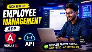 Thumbnail: Employee Management System in Angular 22 (Hindi) | Angular Project