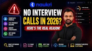Thumbnail: No Interview Calls on Naukri in 2026? Here’s the Real Reason! 12 Fixes That Actually Work
