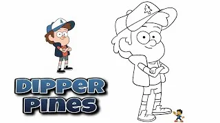 Thumbnail: Draw Dipper Pines EASY! ⚡ Step-by-Step Gravity Falls Guide