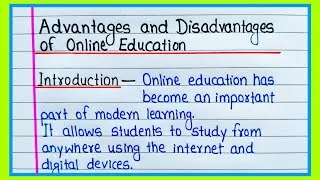 Thumbnail: Essay on Advantages and Disadvantages of Online Education |Online Education Advantages Disadvantages