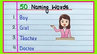 Thumbnail: 50 Naming Words in English | Write 50 Naming Words | Naming Words - Noun