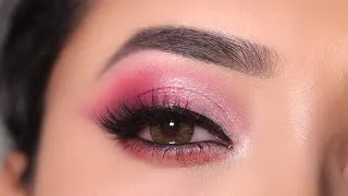 Thumbnail: Sparkling PINK eyeshadow Look || Very easy and Simple eye Makeup Tutorial || Shilpa