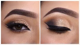 Thumbnail: Smokey Simple glitter eye makeup Tutorial || Step by step easy party/ Festival eye makeup || Shilpa