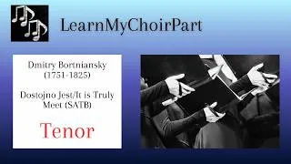 Thumbnail: Dmitry Bortniansky - "Dostojno Jest/It is Truly Meet" (SATB) - Tenor Practice Track