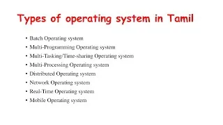 Thumbnail: Types of operating system in tamil