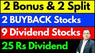 Thumbnail: Bonus , Split ,Buyback & Dividend Stocks I Upcoming Bonus I Upcoming Stock Split I RVNL I LICHSGFIN