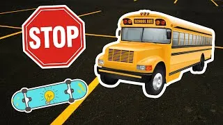 Thumbnail: Come Take A Ride With Us! 🛴🚌🛹🚩 School Bus, Skateboards, Scooters and more!