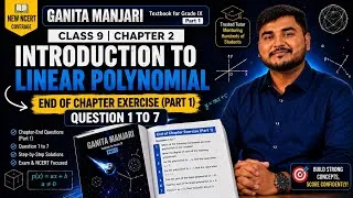 Thumbnail: Class 9 Maths l End of ch exercises l part 1 (Q1 to7) l Ch2 Linear Polynomial l detailed explanation