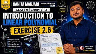Thumbnail: Class 9 Maths | Exercise 2.6 | Chapter 2 Linear Polynomials | New NCERT l Detail explanation and Sol