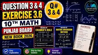 Thumbnail: 10th Class Math: Don't Miss Exercise 3.6 Question 3 & 4| Learn With Adnan