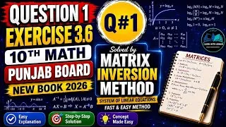 Thumbnail: Math 10th Class | Unit 3 Exercise 3.6  Q 1 PACTAA | Punjab Board 2026| Learn With Adnan