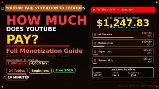 Thumbnail: How to Make Money on YouTube in 2026 — Channel setup and monetization explained