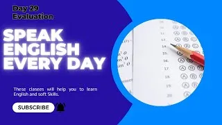 Thumbnail: Speak English Everyday- Day 29 | Evaluation | Revision | Assessment |