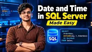 Thumbnail: SQL Server Date & Time Functions Explained 🔥 | DATEADD, DATEDIFF, GETDATE | Day 19