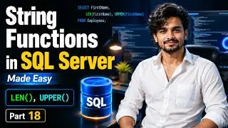 Thumbnail: String Functions in SQL Server 🔥 | 10+ Functions Every SQL Developer Must Know