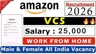 Thumbnail: Amazon Jobs | Work from Home 2026 | Remote Job | Open for all | Online Jobs At Home | Amazon wfh Job