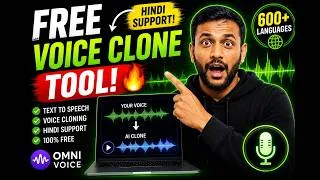 Thumbnail: Free AI Voice Cloning Tool 🔥 Hindi Test Shocked Me #learnwithhmd #ai #hindi