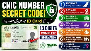 Thumbnail: Your CNIC Number Has Hidden Information! | Province, Division, District & Gender Code Explained
