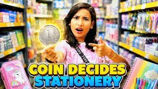 Thumbnail: Coin Decides My Stationery Shopping! 😱 Fun Challenge with Pari | Learn With Pari