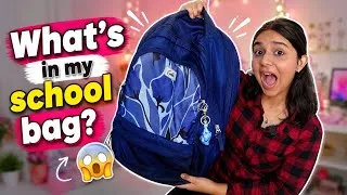 Thumbnail: 🎒 What's in My School Bag? 😱 My Daily School Essentials! | Learn with Priyanshi