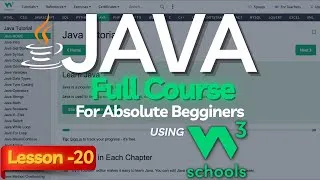 Thumbnail: W3Schools Java Full Course For Beginners: Lesson-20 | Java W3Schools Tutorial | Method Class Object