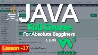 Thumbnail: W3Schools Java Full Course For Beginners: Lesson-17 | Java W3Schools Tutorial | Real World Example