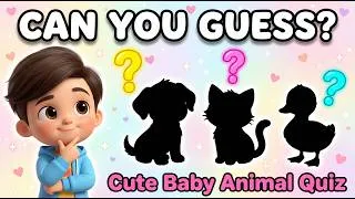 Thumbnail: What’s That Animal? 🐘🦁 Learn Cute Baby & Wild Animals, Names & Sounds for Toddlers & Kids