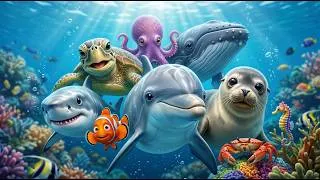Thumbnail: What's That Sea Animal? 🌊🐬 | Toddler Learning | Ocean Animals Names & Sounds First Words with Mamo