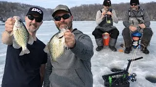 Thumbnail: ICE FISHING Lake Arthur Pennsylvania 2026 🎣 Crappie Bluegill Perch & Channel Catfish Action! USA