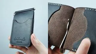 Thumbnail: Hand Stitched Leather Money Clip Wallet | FREE PATTERN