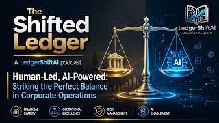 Thumbnail: The Shifted Ledger - Human Led, AI Powered  Striking the Perfect Balance in Corporate Operations