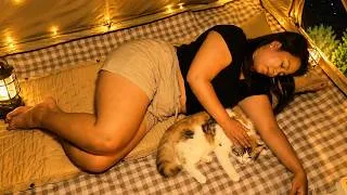 Thumbnail: The Most Relaxing Camping With My Cat🐈  | | Cozy Tent, Outdoor Cooking & Nature ASMR