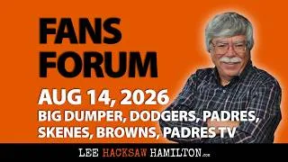 Thumbnail: Cal Raleigh, Dodgers, Padres, Paul Skenes, Browns, Padres TV - Fans Forum Aug 14