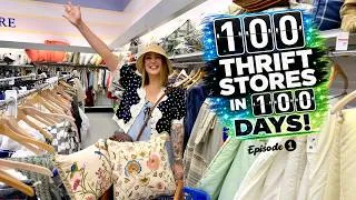 Thumbnail: THRIFTING 100 STORES! | Ep. 1: Amazing Vintage Finds | Goodwill Shopping | Shopping for Resale