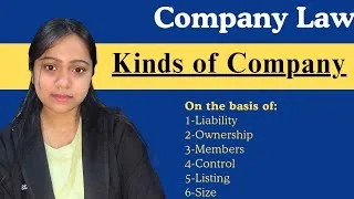 Thumbnail: Types of Companies in company law | Company law series | Explained 👆 |