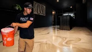 Thumbnail: DIY Metallic Epoxy Floor | Gold Marble Effect