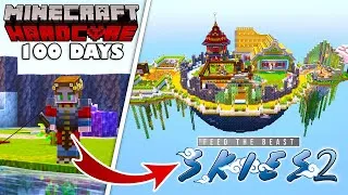 Thumbnail: I Survived 100 Days in FTB SKIES 2 in Minecraft Hardcore!