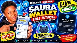 Thumbnail: NEW AURA AIRDROP Telegram Mini App 🔥 | Full Tutorial + LIVE GRAM Withdrawal Proof!